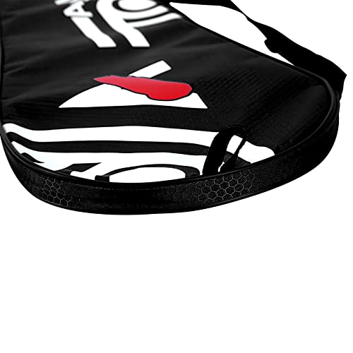 2 Player Badminton Racket Bag Waterproof Lightweight Racket Cover Bag Portable Squash Racket Cover Case Multi-use Sport Equipment Shoulder Bag with Zipper Closure & Adjustable Strap