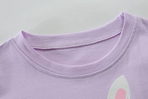 Easter Shirts for Toddler Girls Bunny T-Shirt Graphic Tees Kids Rabbit Tops Egg Hunt Easter Day Gift Size 1-7T4