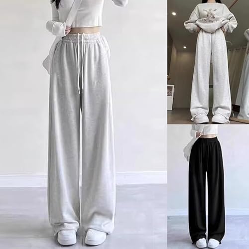 Baggy Sweatpants for Teen Girls Oversized Wide Leg Loose Sweat Pants Elastic High Waist Drawstring Athletic Casual Joggers2