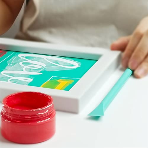 Jajado 9 Pcs Chalk Paste Fabric Screen Printing Ink, Chalk Paste Paint Stencils Paste Ink Self Adhesive Silk Screen Transfer Paint For Wood, T-Shirt, Cup, Chalkboard Diy Home Decor #TOP5
