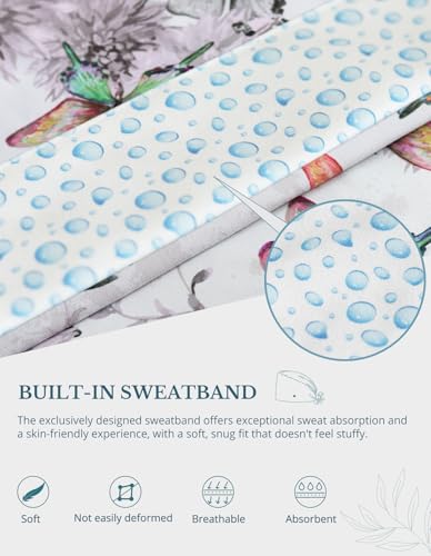 Image of Scrub Caps for Women with Buttons, Classic Surgical Caps | Double-Sided Printed, Adjustable,Long Hours, Sweatbands, Fabric Help Reduce Static Buildup