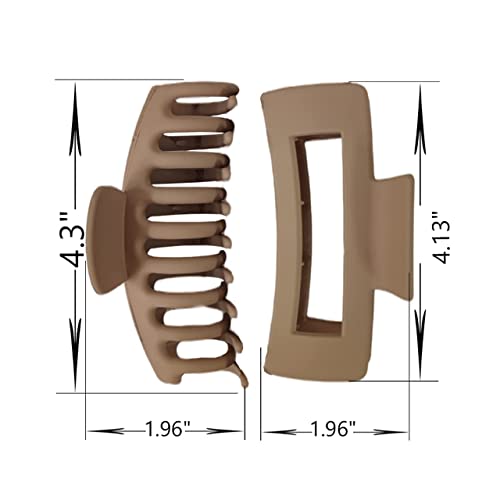 Image of BAKEFY -6 Pcs Claw Clips, Multi-Shapes Hair Clips for Women Girls, Non-Slip Large Small Medium Jaw Claw Clips for Thick Thin Curly Hair Accessories