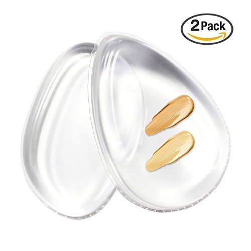 2-Pack SiliSponge, XREXS New Silicone Makeup Sponge, Crystal Clear Make up Sponge, Blender Applicator, Good for applying BB/CC Cream Foundation