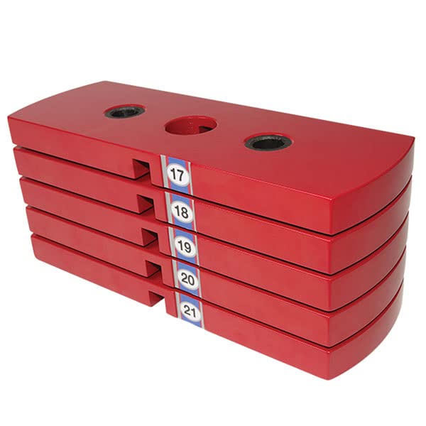 (HP50) PREMIUM RED STEEL WEIGHT STACK 50LBS, 5 X 10LB PLATES