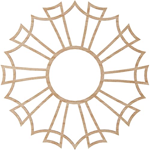Image of Ekena Millwork 34 inchOD x 12 inchID x 1 /4 inchT Augustus Wood Fretwork Pierced Ceiling Medallion, Alder