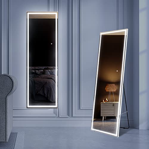 Mirplus 65 X 21 Inch Full Length Mirror, Full Length Wall Mirror With Led Lights, Wall Mounted Full Length Mirror, Aluminum Alloy Frame Standing Full Length Floor Mirror For Bedroom,Bathroom #TOP8
