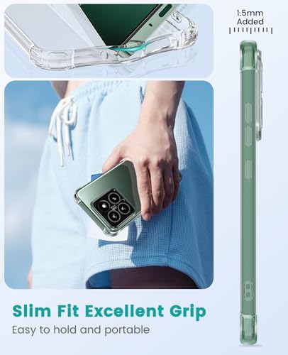 Image of CoverLine Back Cover Transparent Soft Silicone Scratch Resistant Anti Slip Back Cover Case for Xiaomi 14 - Transparent