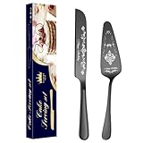 Hochzeitstortenschneider Set Tortenschneider Besteck Servierutensilien Tortenschneider und Tortenheber Set Verdickte Hochzeit Schneide-Utensilien Verdickt Graviert Elegant für Event