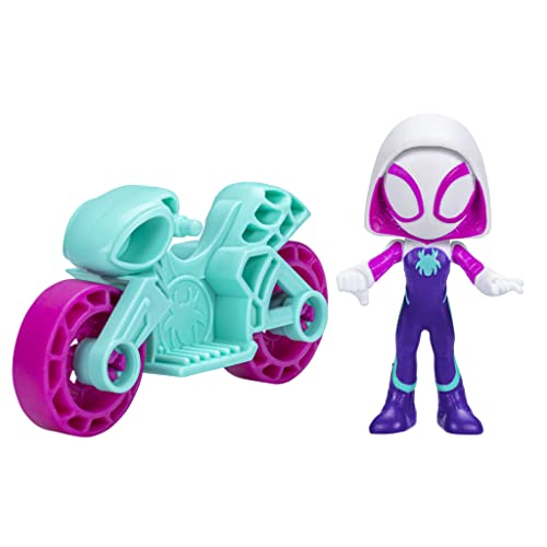 Boneco Spidey and His Amazing Friends - Ghost Spider - Figura 6 cm com Moto - F7262 - Hasbro