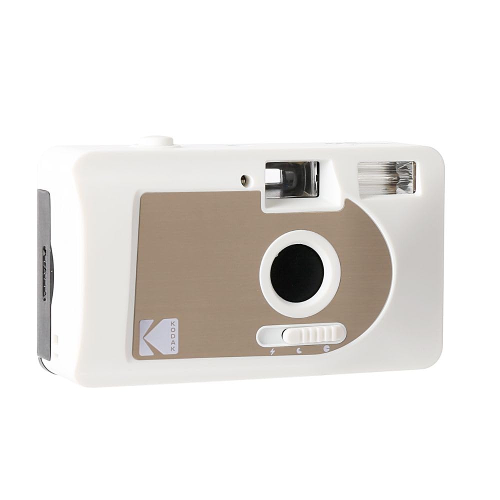 Kodak 490332 S-88 Camera a film motorizzata, funzione di avvolgimento automatico motorizzata da 1,4 pollici (35 mm), bianco e oro