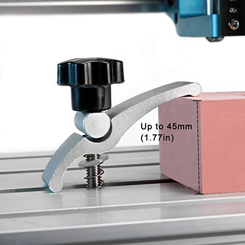 Genmitsu 2PCS T-Track Mini Hold Down Clamp Kit, CNC Router Clamp for Woodworking and Metalworking, Compatible with 3018 CNC Router Machines, 3018-PRO/ 3018-PROVer/ MX3, 2.57’’Lx 0.79’’Wx 1.97’’H by Genmitsu - Image 4