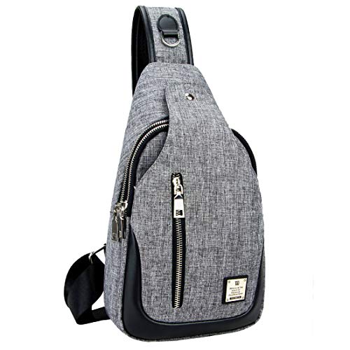 Sling Bag, Waterproof Crossbody Travel Bag for Men & Women, Fashion Chest College