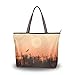 Produktbild Eslifey Damen Umhängetasche Eagle Flying Over Forest Sunset Landscape Handtaschen Schultertaschen für Damen Mädchen Gr. 38, multi
