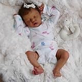NPKCJZY Reborn Baby Dolls Black Girl 18 Inch Realistic African American Newborn Doll with Soft Cloth Body & Accessories, Lifelike Black Baby Doll for Kids Age 3+