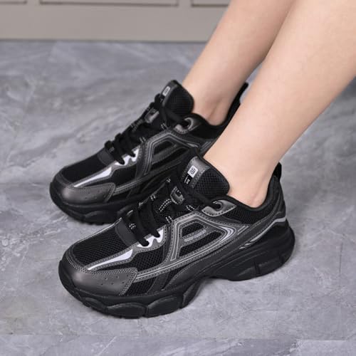 Image of BAASPLOA Women's Chunky Fashion Sneakers Casual Sports Shoes Mesh Breathable Athletic Gym Workout Tennis Shoe Platform Thick Walking Shoes