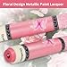 Dysdensa Pink Pool Cue 19oz - 58 inch Canadian Maple Wood 13mm Leather Tip, Floral Design Metallic Paint Lacquer, 3/8×8 Joint with Case, Chalks, Gloves, Protectors​ (MQ19-PINK)