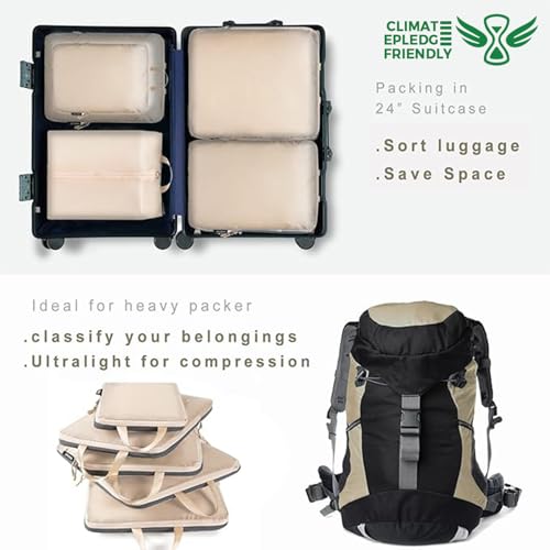 Image of BAGAIL 6 Set Ultralight Compression Packing Cubes Packing Organizer for Travel Accessories Luggage Suitcase Backpack