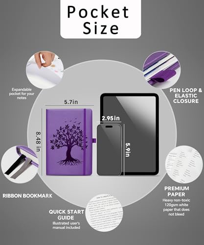 ZXHQ Passwortbuch mit bunten alphabetischen Tabs, 21,3 cm x 14,7 cm Hardcover-Passwort-Organizer für die Verwaltung von Internet-Webseiten-Adressen und Logins - Lila