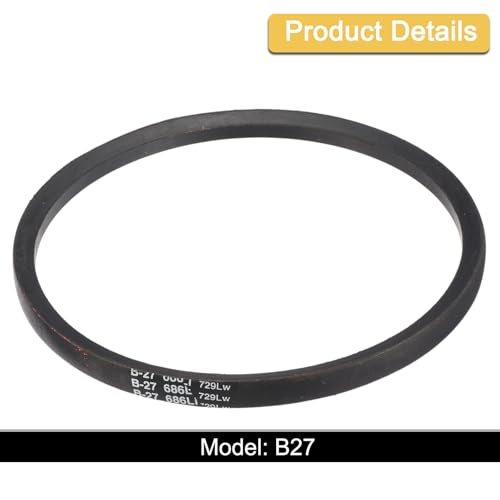 Image of uxcell 3 Pack B27 Classic V-Belt, 30 inch Outside Circumference, Black, Industrial Rubber V-Belt
