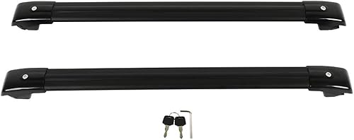 Miniatura 5 de LINNCAS Barras transversales negras con cerradura para techo GLK250 2.1L 4 puertas de 13-15 GLK300 3.5L 4puertas, para cargas de techo y equipo al