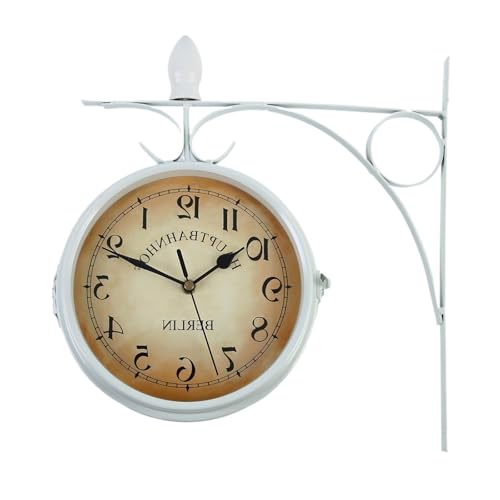 Horloge murale étanche for jardin double face lisible et silencieuse - 2