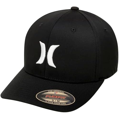 Hurley Mens Baseball Cap Moisture Wicking Flexfit Fitted Hat for Men