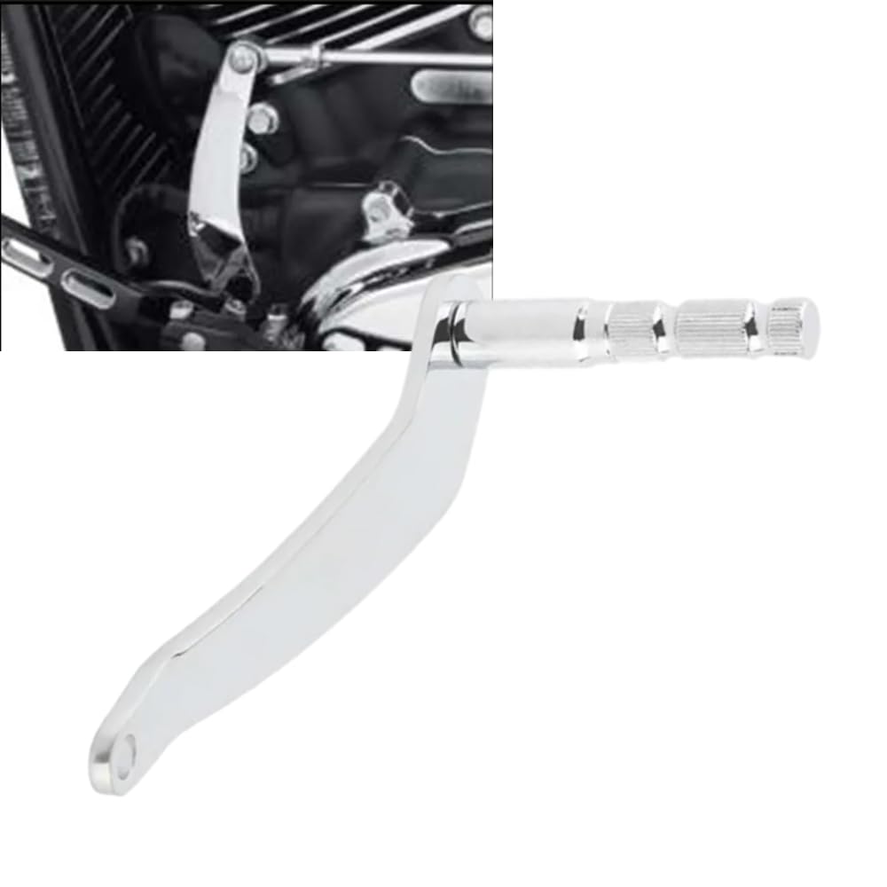 Leva Cambio Estesa Pieghevole Per Harley Davidson FL Softail 2018-2025 | Braccio Cromato Con Pedana Tallone | Cambio Tallone-punta