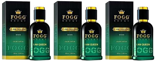 Image of Fogg Women's Long-Lasting Fresh & Floral Fragrance I Am Queen Scent, Eau De Parfum Spray, 100ml (Pack Of 3)