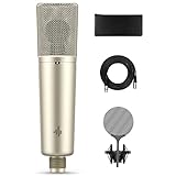 Donner DC-87 Micrófono de Mondensador, Diafragma Grande de 25,4 mm, Micrófono de Estudio XLR de 3 Patrones para Voz, Podcast, Instrumento, Clásico