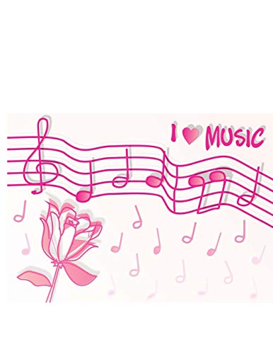 I Love Music: 8.5 x 11 blank sheet paper for