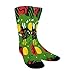 susiyo Green Red Pattern Hiking Socks Boy Girls - Cushioned Crew Socks for Kids Soft, Breathable & Seamless Toe for All-Day Comfort