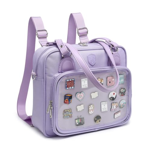 Image of Oxford Ita Bag Crossbody Shoulder Bag Satchel Messenger Backpack Multi-Purpose Pins Display