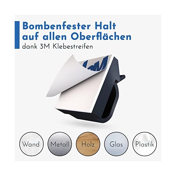 RIXOMO® Kabelhalter selbstklebend [50 Stück] - Kabelclips selbstklebend mit 3M Klebepads für eine optimale Kabelführung… – Bild 3