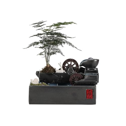 Fontaine bureau et table avec roue de méditation pour décoration zen - 2