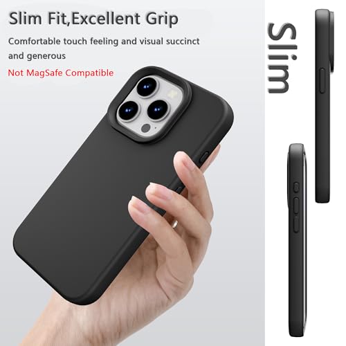 Image of iPhone 11 pro max Case Silicone,Soft Microfiber Lining(Black)