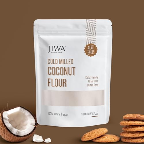 JIWA Cold Pressed Coconut Flour | Plant Based Food | Low Carb Nariyal Powder| Make Coconut Milk, Breads and Cookies | Keto Friendly | Made with Kerala Khopra | Gluten Free Atta | Grain Free| Paleo Friendly | 200 g (B0D53VF64D) Amazon Price History, Amazon Price Tracker
