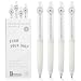 miikoul Retractable Gel Pens, Quick Dry Black Ink 0.5mm Fine Point Smooth Writing Fun Ballpoint Pens with Compass, Comfort Grip for Journaling, Note Taking, Office School Supplies (White)