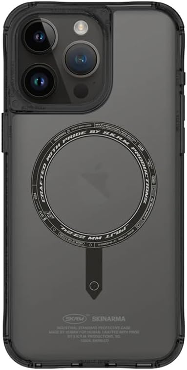 SKRM Skinarma Phone Case Compatible with iPhone 15 Pro, SAIDO Mag-Charge (Black)