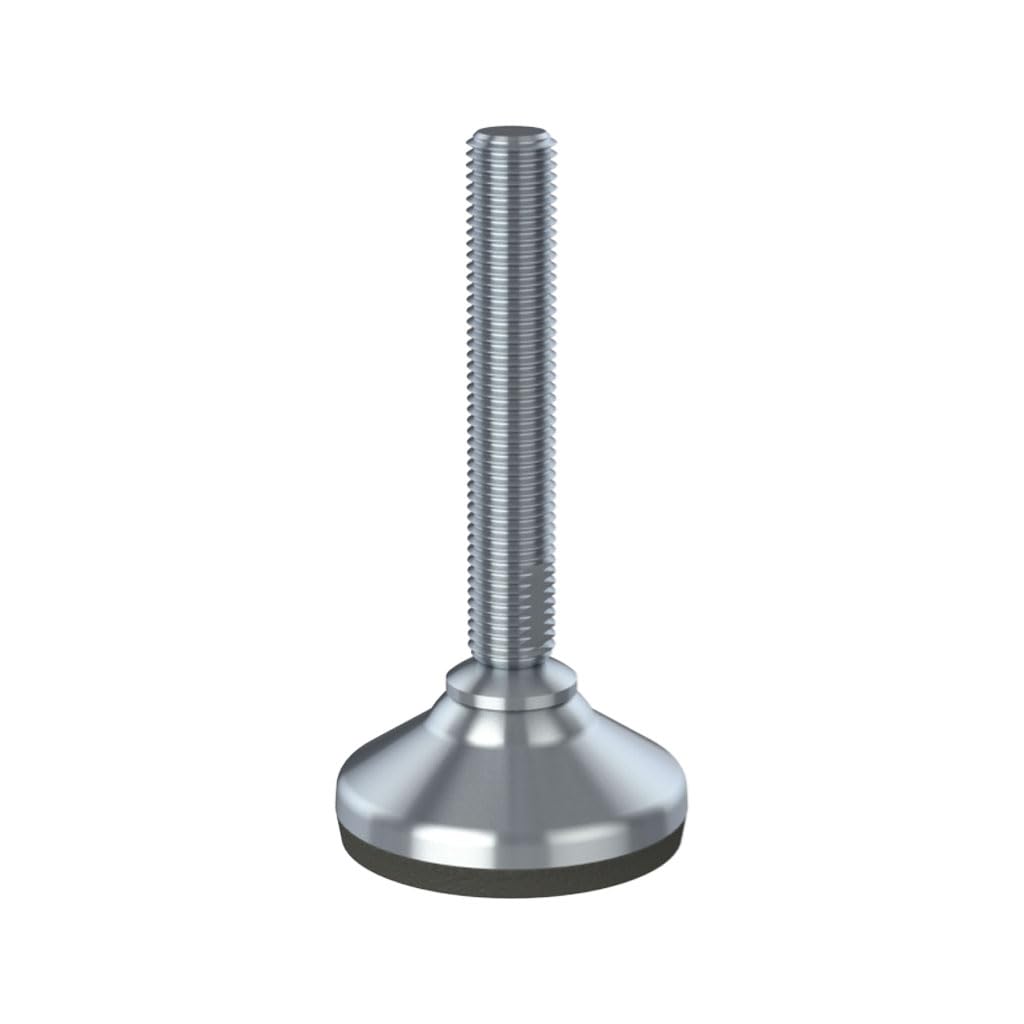 Pie de nivelación inoxidable 16x100x65mm base y almohadilla antivibración 900kg-Set de 4