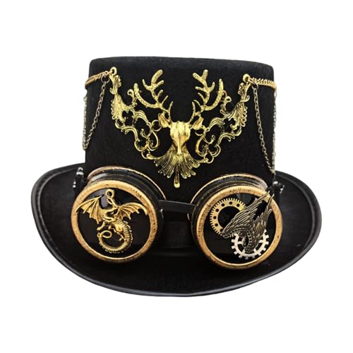 Chapeau punk pour soirée victorienne et festivals de cosplay rétro