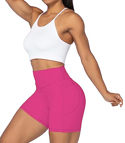 Image of Sunzel No Front Seam Biker Shorts for Women with Pockets, Yoga Workout Gym Bike Shorts with Tummy Control | 3, 5 Or 8-Inch Inseam, High Waisted, No Front Seam, Side Pockets, Buttery Soft, Compression Fit, Squat Proof, Tummy Control