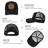 Enwokran Baseball Cap Mens Embroidery Hats Unisex Hip Hop Trucker Caps Adjustable Mesh Back UPF 50+ UV Protection Summer Sun Hat Sports Cap (Black) #3