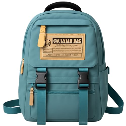 Mochila casual resistente à água para Notebook, Grande, Resistente, para Viagem, Trabalho, Escola (Verde)