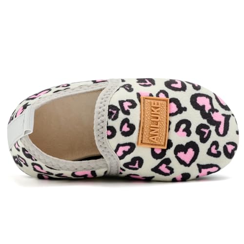Image of ANLUKE Kids Toddler Slippers Boys Girls Indoor House Shoes Non-Slip Slippers Socks Outdoor Warm Walking Shoes