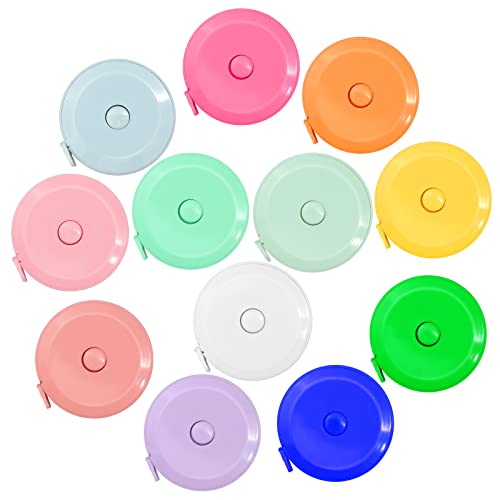 Tape Measure, 12 Pack Measuring Tape For Body Measurements Retractable, Small Mini Sewing Fabric Cloth Tailor Waist Tape Measure Body Measuring Tape, 150Cm/60Inch #TOP2
