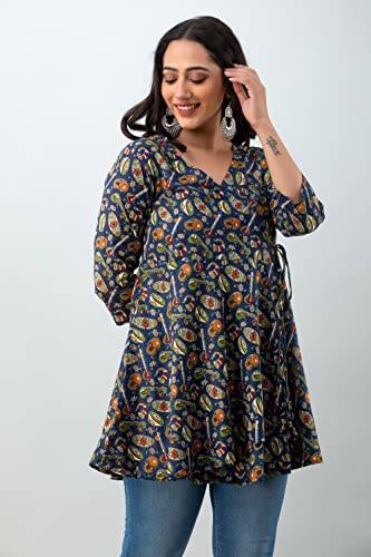 Image of feranoid Women Cotton Angrakha Kurti