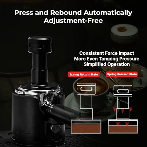 Image of IKAPE V5 53.3MM Impact Espresso Tamper, Coffee Tamper with 15lb / 25lb / 30lb Replacement Springs, Espresso Tamper with sound Feedback