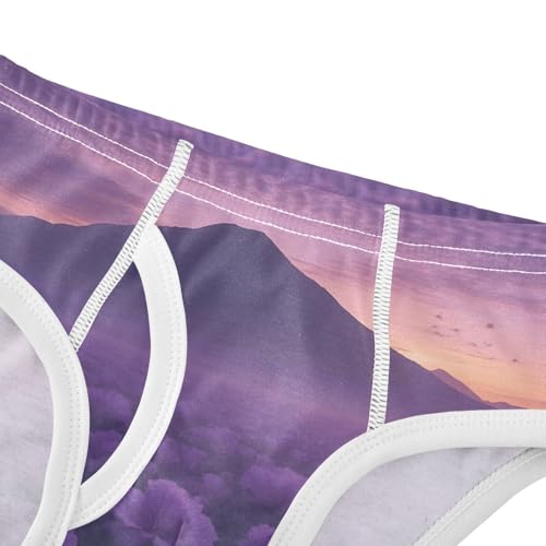 GuoChe Toddler Essentials Boy Pure Cotton Purple Hibiscus Dusk Landscape in Sizes 2T,3T, 4T, 5T, 6Y and 8Y4