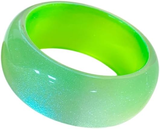 Candy Color Acrylic Chunky Bracelet for Women Colorful Geometric Wide Cuff Bangle Vintage Statement Party Jewelry for Women