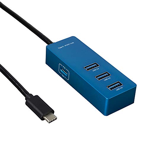 Digio2 Z4088 Type-C USB3.1 4-Port Hub 15cm Blue